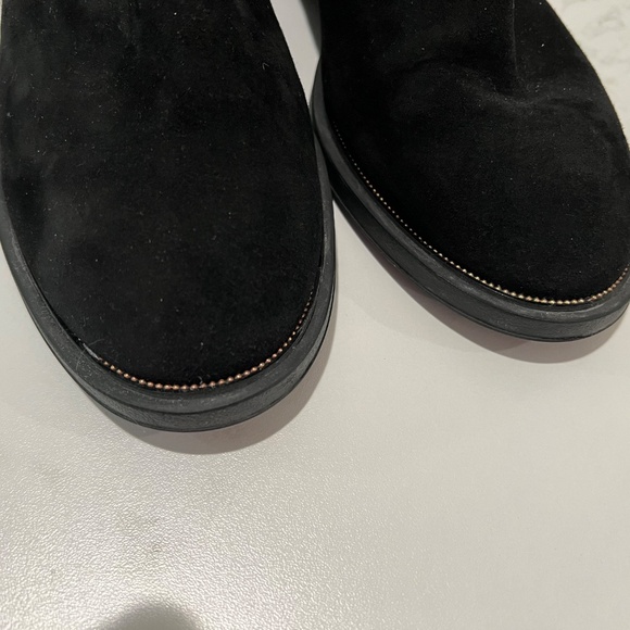 Beautifeel Black Suede Booties with Gold Zipper, Sz 38 - Picture 6 of 9